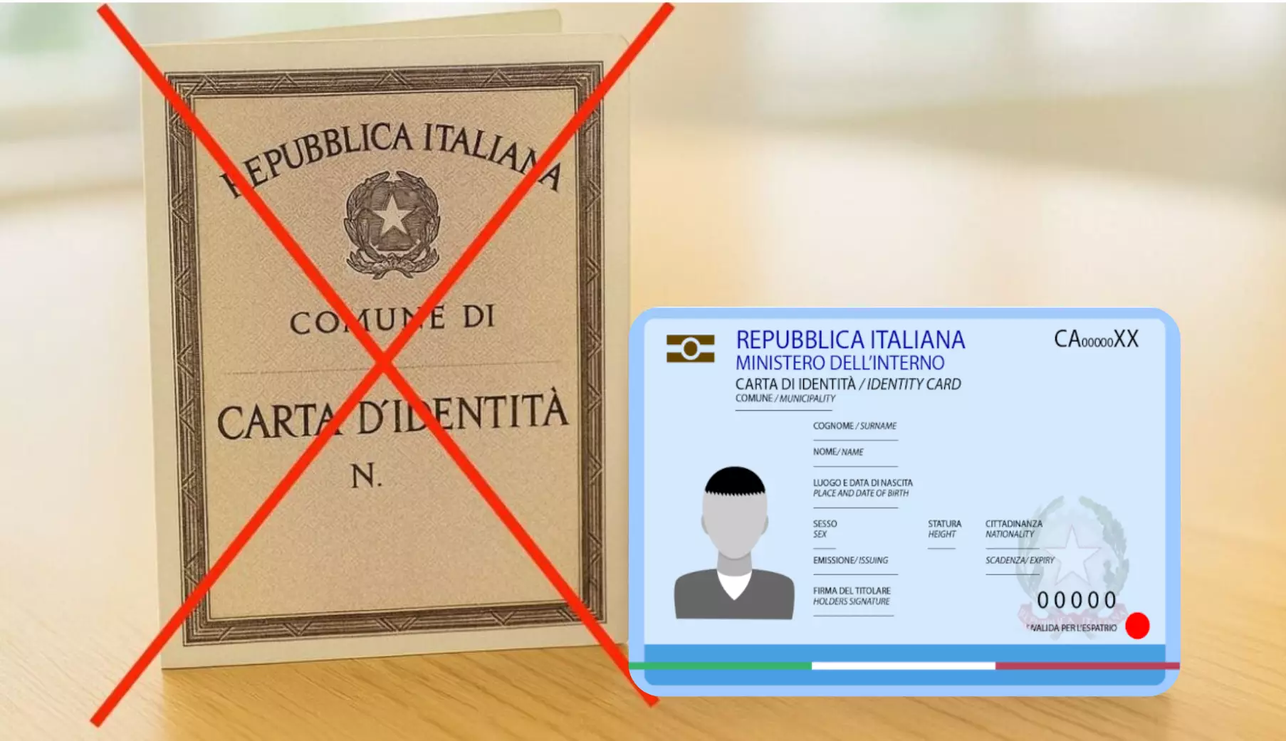 cessazione validità carta d'identità cartacea