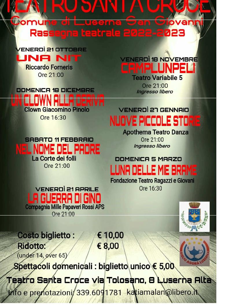 MANIFESTO SPETTACOLI TEATRALI
